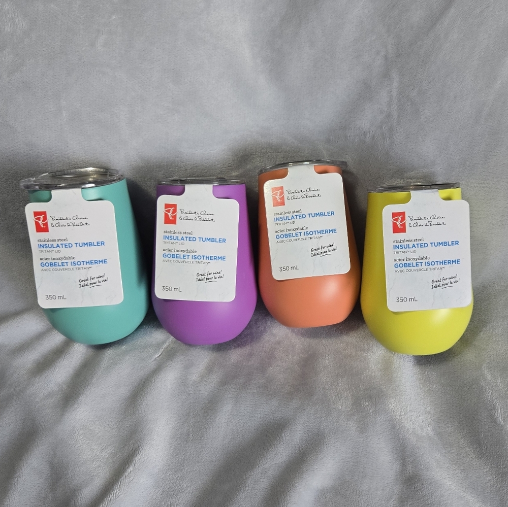 Vibrant Yellow and Purple Drinkware Set for Dining